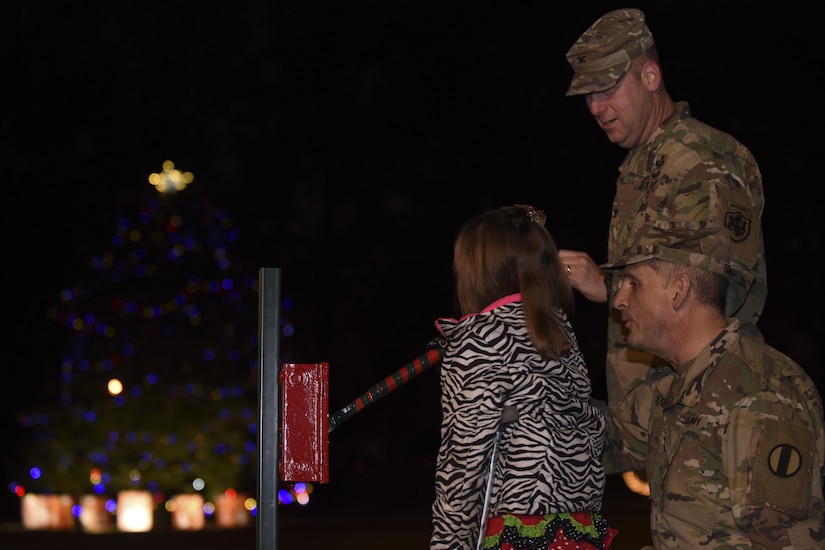 Children and adults alike gathered at Seay Plaza for the 62nd Annual Holiday Tree Lighting celebration at Joint Base Langley-Eustis, Va., Dec. 1, 2017.