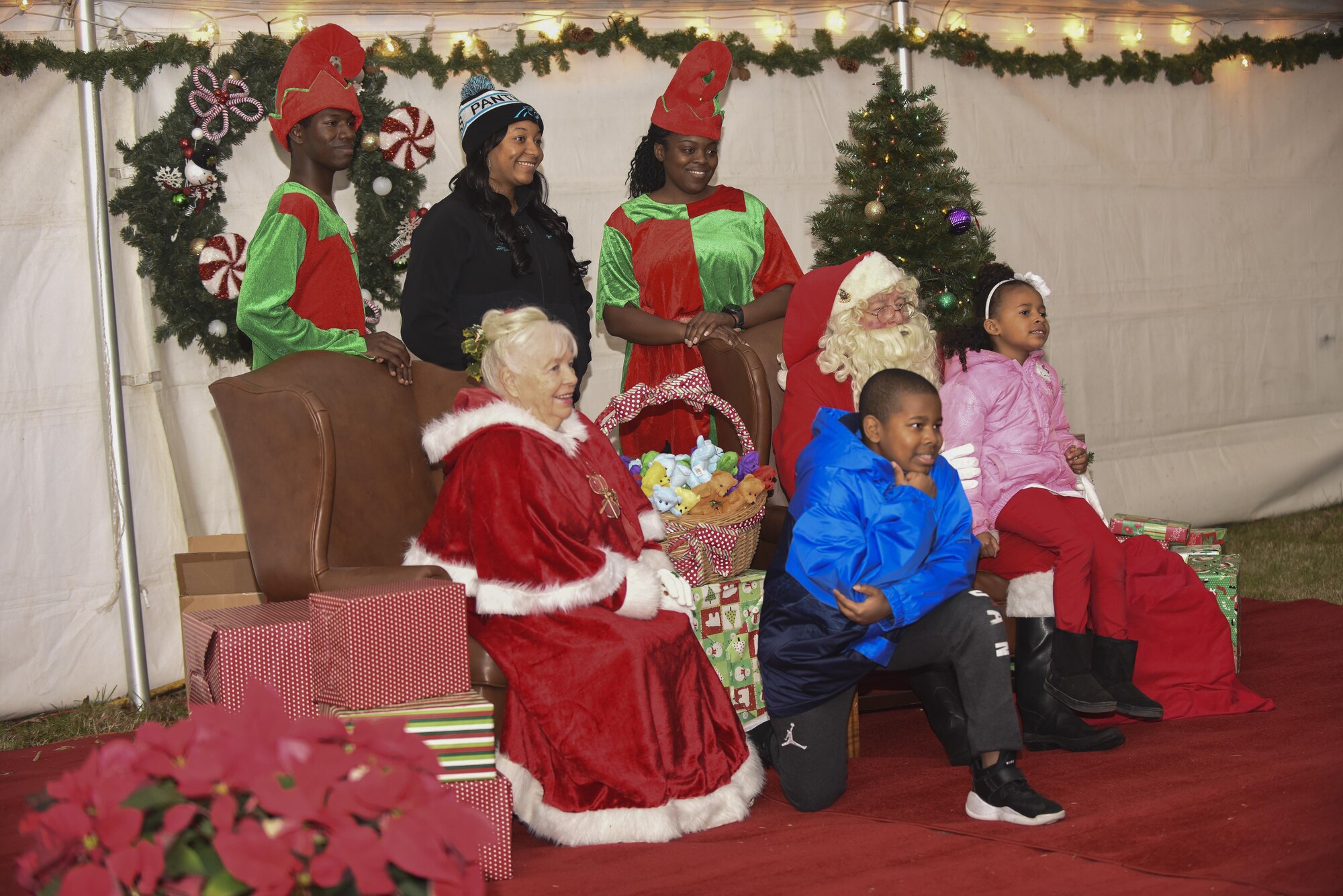 Children and adults alike gathered at Seay Plaza for the 62nd Annual Holiday Tree Lighting celebration at Joint Base Langley-Eustis, Va., Dec. 1, 2017.