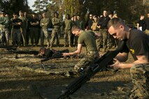 Marines with 2nd Transportation Support Battalion, 2nd Marine Logistics Group came together to compete during the 2nd annual Commander’s Cup competition at Camp Lejeune, North Carolina, Dec. 1, 2017.
