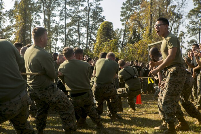 Marines with 2nd Transportation Support Battalion, 2nd Marine Logistics Group came together to compete during the 2nd annual Commander’s Cup competition at Camp Lejeune, North Carolina, Dec. 1, 2017.