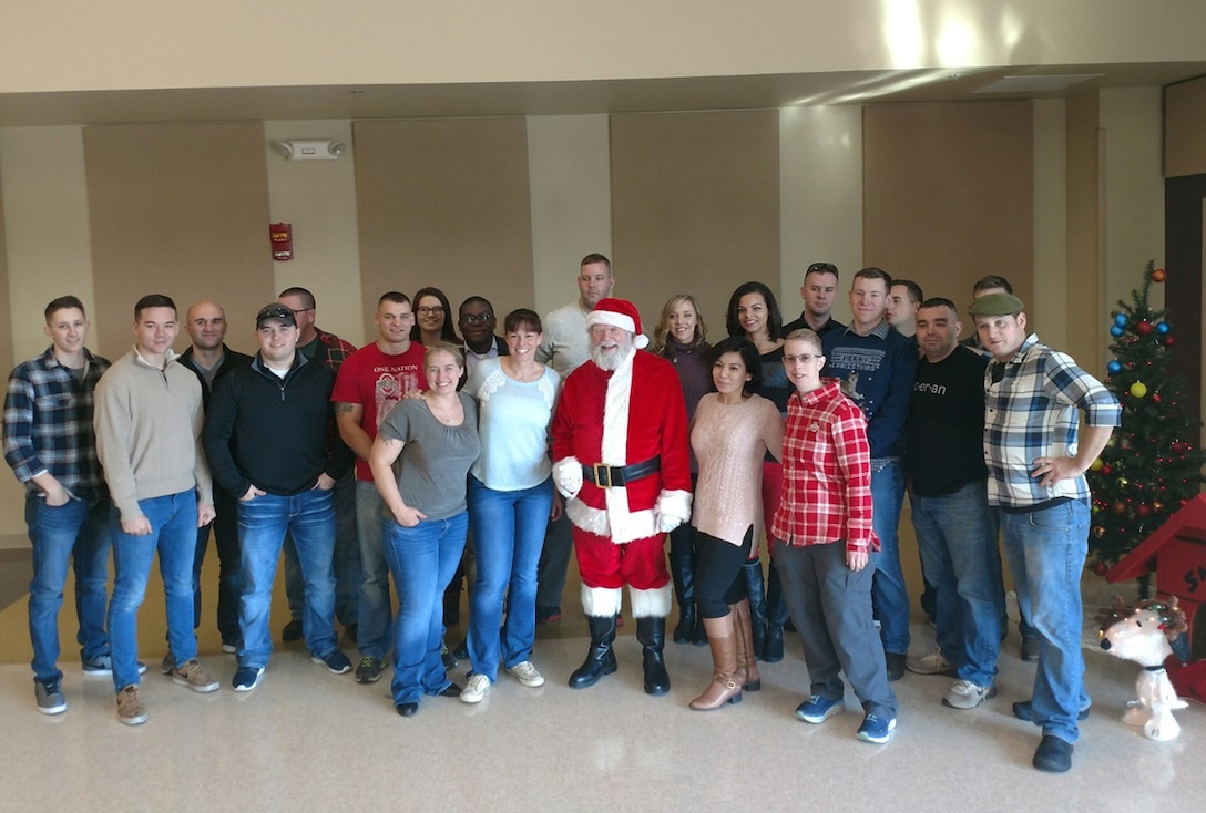 Members of the 391st MP Battalion with Santa