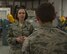 U.S. Air Force Chief Master Sgt. Juliet Gudgel, command chief master sergeant of Air Education and Training Command, laughs while speaking with Airmen from the 58th Special Operations Wing, at Kirtland Air Force Base, N.M., Nov. 27, 2017. Gudgel visited the installation for two days to speak with the Airmen and gain a better understanding of what they do to support the 58th SOW, AETC and Air Force Special Operations Command. (U.S. Air Force photo by Staff Sgt. J.D. Strong II)