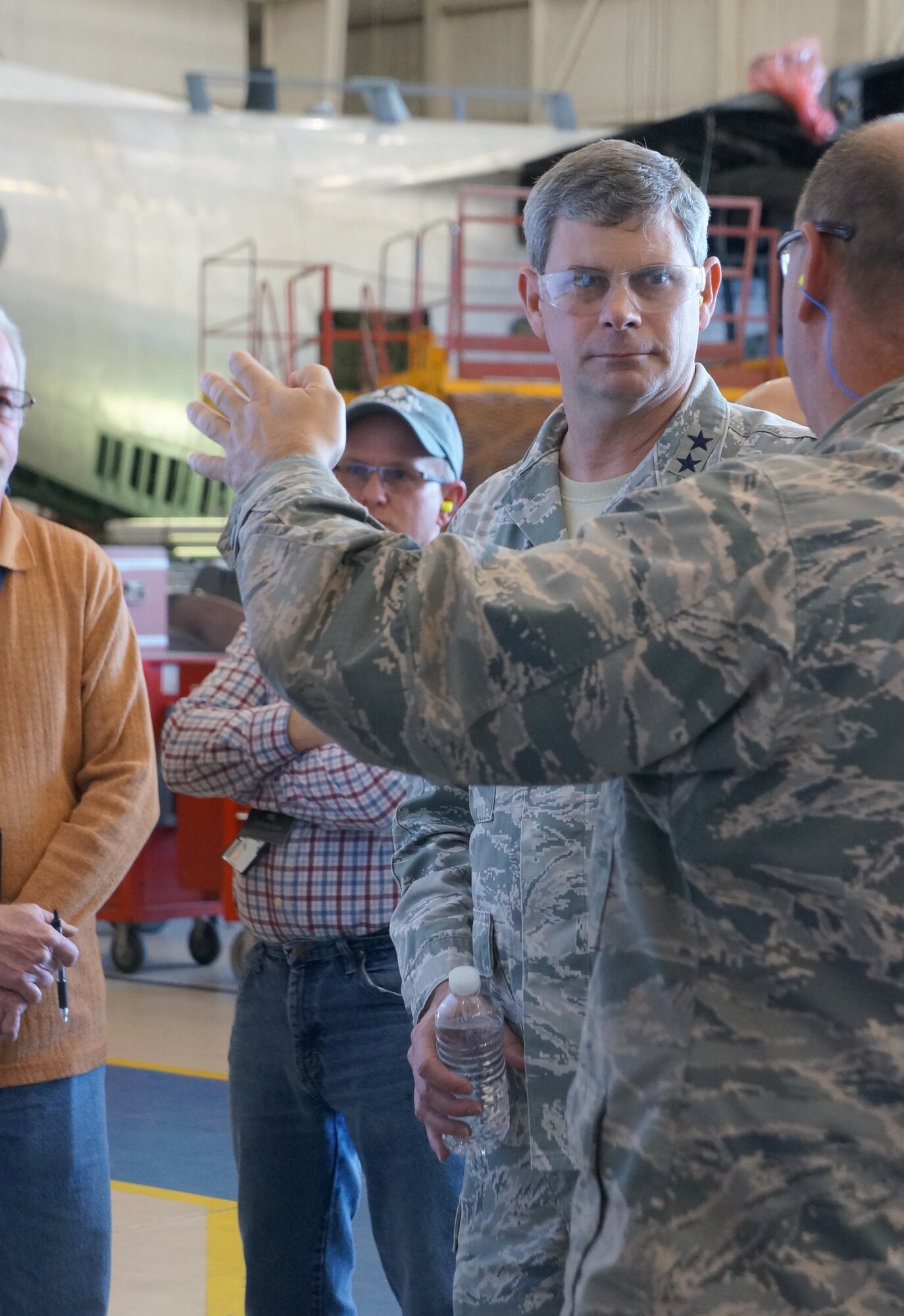 Maj. Gen. Michael Plehn, Air Force Special Operations Command deputy commander visits Robins AFB.