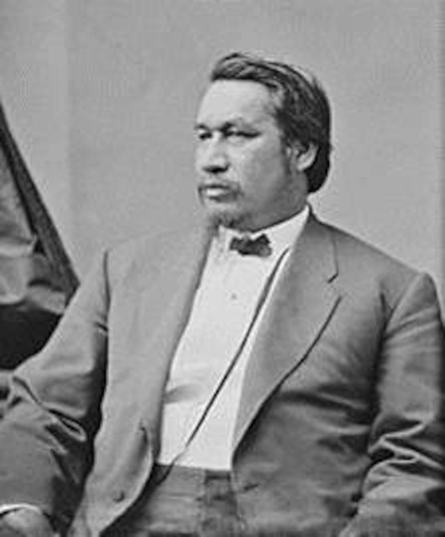IMAGE; U.S. Army Brig. Gen. Ely S. Parker - Adjutant to Union Gen. Ulysses S. Grant during the Civil War - was a Seneca Chief and the first American Indian to serve as Commissioner of Indian Affairs in the Department of Interior.