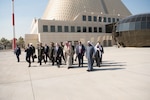 Defense Secretary James N. Mattis walks with Kuwaiti leaders after meeting with the nation's emir.