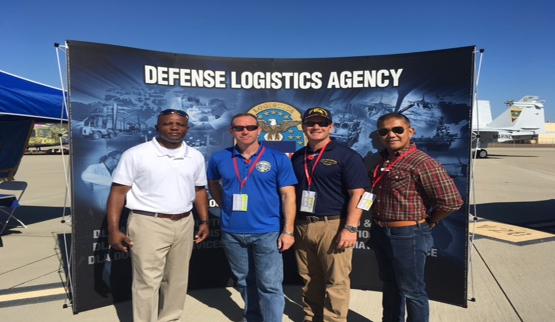 From left to right: Navy Capt. Jerome R. White, commander, DLA Distribution San Diego, California; Navy Capt Scott T. Mulvehill, commanding officer, Naval Base Coronado; Navy Capt Timothy J. Slentz, executive officer, Naval Base Coronado; Navy Command Master Chief Harlan B. Patawaran, Naval Base Coronado.