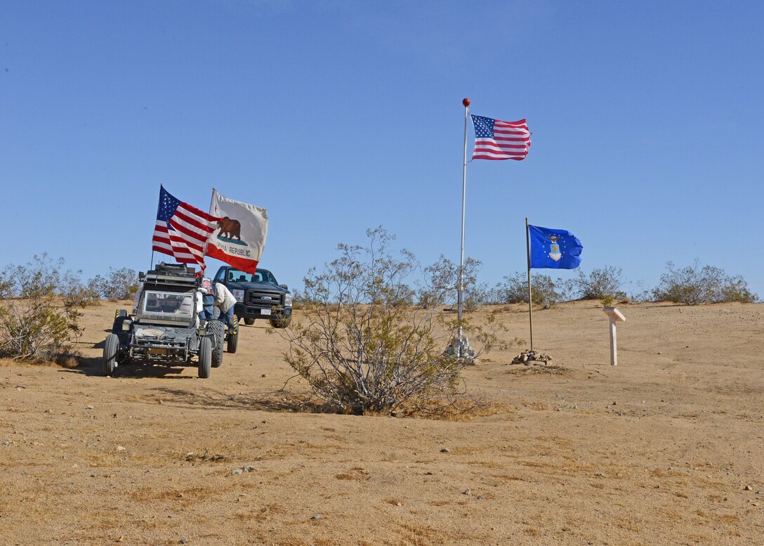 Cal City VFW post refreshes flag at flying wing crash site