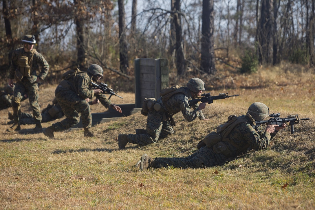 Marines undergo exercise on grenade range