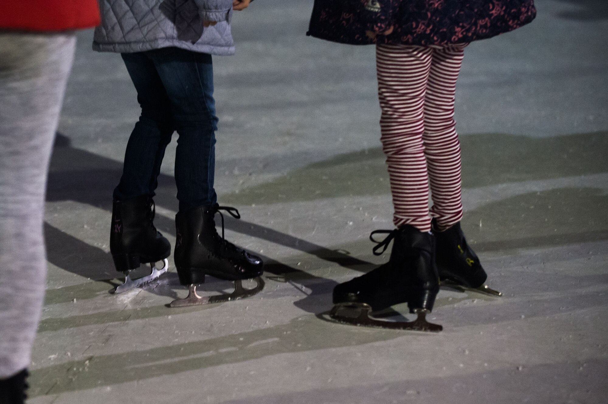 Skating and snow were the word of the day for those who enjoyed Winterfest held at the Edwards Main Exchange parking lot Dec. 1. (U.S. Air Force photo by Jennifer Correa)