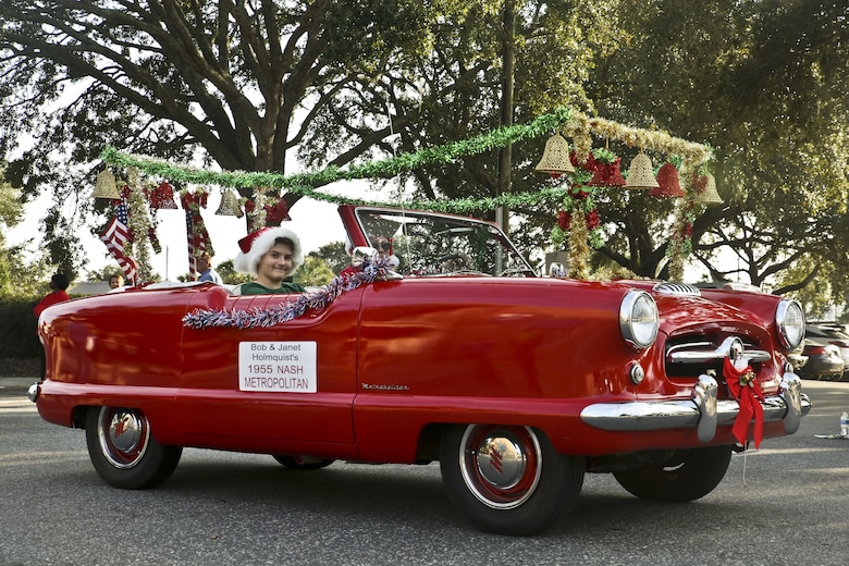 A classic car participates in the annual Beaufort Christmas parade on Dec. 2. Christmas themed floats from local businesses and private vehicles driven by Beaufort residents participated in the parade. The parade was held to celebrate the upcoming holiday season.