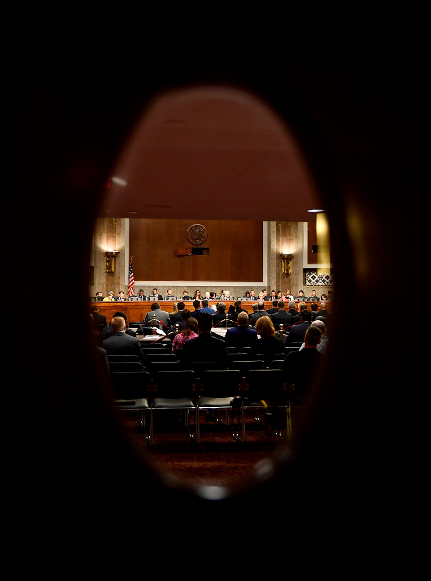 Secretary of the Air Force Heather Wilson speaks to the Senate Armed Services Committee Dec. 7, 2017, in Washington, D.C.  During her remarks, Wilson addressed a variety of issues facing the Air Force.  (U.S. Air Force photo by Staff Sgt. Rusty Frank)