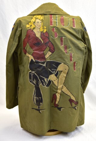 Plans call for this artifact to be displayed near the B-17F Memphis Belle™ as part of the new strategic bombardment exhibit in the WWII Gallery, which opens to the public on May 17, 2018. Field jacket worn by B-24 tail gunner Sgt Larry Gardner.  During his tour, he was shot down and rescued by Italian partisans.