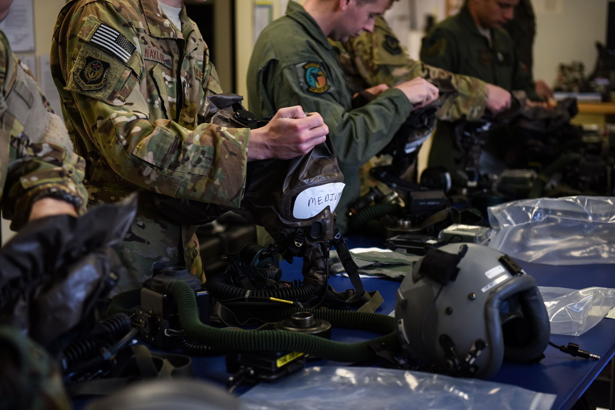 193rd Special Operations Squadron conducts in-flight Aircrew Eye Respiratory Protection training.