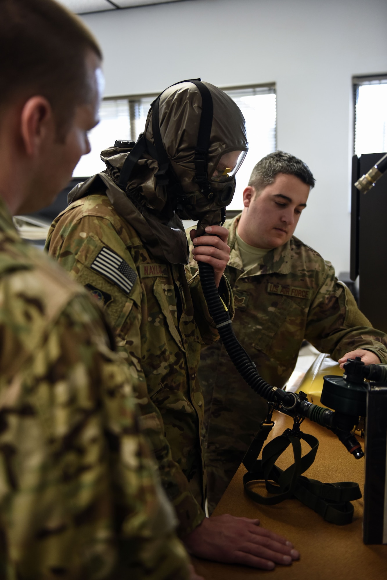 193rd Special Operations Squadron conducts in-flight Aircrew Eye Respiratory Protection training.