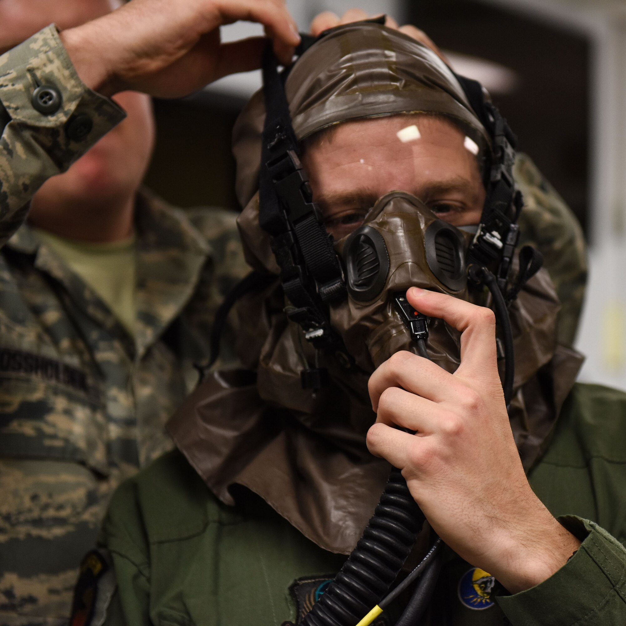 193rd Special Operations Squadron conducts in-flight Aircrew Eye Respiratory Protection training.