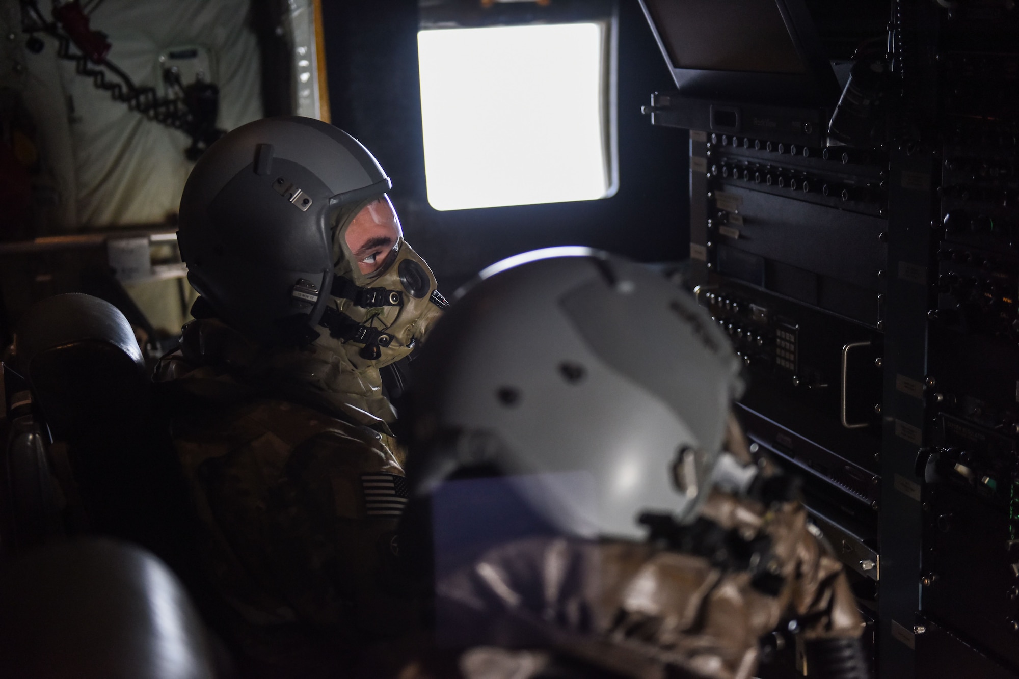 193rd Special Operations Squadron conducts in-flight Aircrew Eye Respiratory Protection training.