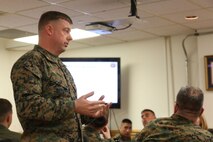 NAVAL SUPPORT FACILITY INDIAN HEAD, Md. – Lt. Gen. Mark A. Brilakis, Commander of U.S. Marine Corps Forces Command, MARFORCOM, received a tour of Naval Support Facility Indian Head and Annex Stump Neck during his visit with MARFORCOM subordinate element Chemical Biological Incident Response Force, CBIRF, Nov. 30, 2017. During his visit he received briefs from CBIRF command staff, toured facilities used by CBIRF, talked to CBIRF Marines and Sailors, and received a demonstration of the response force’s capabilities in case of a crisis. (Official USMC Photos by Staff Sgt. Santiago G. Colon Jr.)