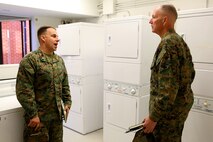 NAVAL SUPPORT FACILITY INDIAN HEAD, Md. – Lt. Gen. Mark A. Brilakis, Commander of U.S. Marine Corps Forces Command, MARFORCOM, received a tour of Naval Support Facility Indian Head and Annex Stump Neck during his visit with MARFORCOM subordinate element Chemical Biological Incident Response Force, CBIRF, Nov. 30, 2017. During his visit he received briefs from CBIRF command staff, toured facilities used by CBIRF, talked to CBIRF Marines and Sailors, and received a demonstration of the response force’s capabilities in case of a crisis. (Official USMC Photos by Staff Sgt. Santiago G. Colon Jr.)