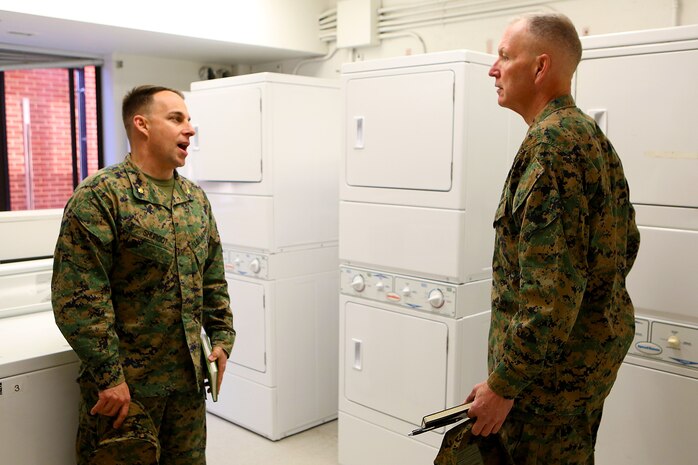 NAVAL SUPPORT FACILITY INDIAN HEAD, Md. – Lt. Gen. Mark A. Brilakis, Commander of U.S. Marine Corps Forces Command, MARFORCOM, received a tour of Naval Support Facility Indian Head and Annex Stump Neck during his visit with MARFORCOM subordinate element Chemical Biological Incident Response Force, CBIRF, Nov. 30, 2017. During his visit he received briefs from CBIRF command staff, toured facilities used by CBIRF, talked to CBIRF Marines and Sailors, and received a demonstration of the response force’s capabilities in case of a crisis. (Official USMC Photos by Staff Sgt. Santiago G. Colon Jr.)