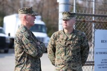 NAVAL SUPPORT FACILITY INDIAN HEAD, Md. – Lt. Gen. Mark A. Brilakis, Commander of U.S. Marine Corps Forces Command, MARFORCOM, received a tour of Naval Support Facility Indian Head and Annex Stump Neck during his visit with MARFORCOM subordinate element Chemical Biological Incident Response Force, CBIRF, Nov. 30, 2017. During his visit he received briefs from CBIRF command staff, toured facilities used by CBIRF, talked to CBIRF Marines and Sailors, and received a demonstration of the response force’s capabilities in case of a crisis. (Official USMC Photos by Staff Sgt. Santiago G. Colon Jr.)
