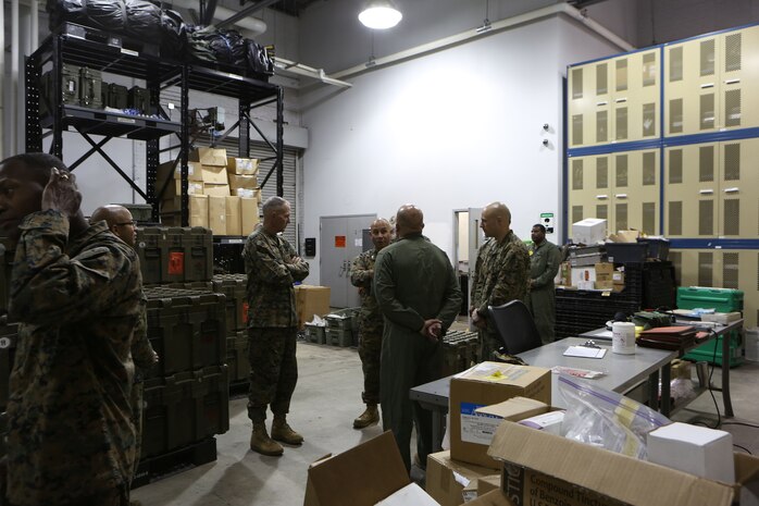 NAVAL SUPPORT FACILITY INDIAN HEAD, Md. – Lt. Gen. Mark A. Brilakis, Commander of U.S. Marine Corps Forces Command, MARFORCOM, received a tour of Naval Support Facility Indian Head and Annex Stump Neck during his visit with MARFORCOM subordinate element Chemical Biological Incident Response Force, CBIRF, Nov. 30, 2017. During his visit he received briefs from CBIRF command staff, toured facilities used by CBIRF, talked to CBIRF Marines and Sailors, and received a demonstration of the response force’s capabilities in case of a crisis. (Official USMC Photos by Staff Sgt. Santiago G. Colon Jr.)