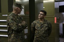 NAVAL SUPPORT FACILITY INDIAN HEAD, Md. – Lt. Gen. Mark A. Brilakis, Commander of U.S. Marine Corps Forces Command, MARFORCOM, received a tour of Naval Support Facility Indian Head and Annex Stump Neck during his visit with MARFORCOM subordinate element Chemical Biological Incident Response Force, CBIRF, Nov. 30, 2017. During his visit he received briefs from CBIRF command staff, toured facilities used by CBIRF, talked to CBIRF Marines and Sailors, and received a demonstration of the response force’s capabilities in case of a crisis. (Official USMC Photos by Staff Sgt. Santiago G. Colon Jr.)