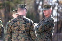 NAVAL SUPPORT FACILITY INDIAN HEAD, Md. – Lt. Gen. Mark A. Brilakis, Commander of U.S. Marine Corps Forces Command, MARFORCOM, received a tour of Naval Support Facility Indian Head and Annex Stump Neck during his visit with MARFORCOM subordinate element Chemical Biological Incident Response Force, CBIRF, Nov. 30, 2017. During his visit he received briefs from CBIRF command staff, toured facilities used by CBIRF, talked to CBIRF Marines and Sailors, and received a demonstration of the response force’s capabilities in case of a crisis. (Official USMC Photos by Staff Sgt. Santiago G. Colon Jr.)