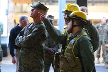 NAVAL SUPPORT FACILITY INDIAN HEAD, Md. – Lt. Gen. Mark A. Brilakis, Commander of U.S. Marine Corps Forces Command, MARFORCOM, received a tour of Naval Support Facility Indian Head and Annex Stump Neck during his visit with MARFORCOM subordinate element Chemical Biological Incident Response Force, CBIRF, Nov. 30, 2017. During his visit he received briefs from CBIRF command staff, toured facilities used by CBIRF, talked to CBIRF Marines and Sailors, and received a demonstration of the response force’s capabilities in case of a crisis. (Official USMC Photos by Staff Sgt. Santiago G. Colon Jr.)