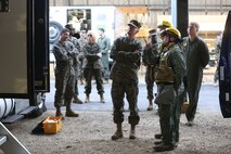 NAVAL SUPPORT FACILITY INDIAN HEAD, Md. – Lt. Gen. Mark A. Brilakis, Commander of U.S. Marine Corps Forces Command, MARFORCOM, received a tour of Naval Support Facility Indian Head and Annex Stump Neck during his visit with MARFORCOM subordinate element Chemical Biological Incident Response Force, CBIRF, Nov. 30, 2017. During his visit he received briefs from CBIRF command staff, toured facilities used by CBIRF, talked to CBIRF Marines and Sailors, and received a demonstration of the response force’s capabilities in case of a crisis. (Official USMC Photos by Staff Sgt. Santiago G. Colon Jr.)
