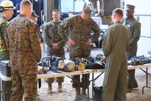 NAVAL SUPPORT FACILITY INDIAN HEAD, Md. – Lt. Gen. Mark A. Brilakis, Commander of U.S. Marine Corps Forces Command, MARFORCOM, received a tour of Naval Support Facility Indian Head and Annex Stump Neck during his visit with MARFORCOM subordinate element Chemical Biological Incident Response Force, CBIRF, Nov. 30, 2017. During his visit he received briefs from CBIRF command staff, toured facilities used by CBIRF, talked to CBIRF Marines and Sailors, and received a demonstration of the response force’s capabilities in case of a crisis. (Official USMC Photos by Staff Sgt. Santiago G. Colon Jr.)