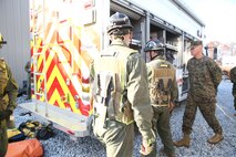 NAVAL SUPPORT FACILITY INDIAN HEAD, Md. – Lt. Gen. Mark A. Brilakis, Commander of U.S. Marine Corps Forces Command, MARFORCOM, received a tour of Naval Support Facility Indian Head and Annex Stump Neck during his visit with MARFORCOM subordinate element Chemical Biological Incident Response Force, CBIRF, Nov. 30, 2017. During his visit he received briefs from CBIRF command staff, toured facilities used by CBIRF, talked to CBIRF Marines and Sailors, and received a demonstration of the response force’s capabilities in case of a crisis. (Official USMC Photos by Staff Sgt. Santiago G. Colon Jr.)