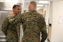 NAVAL SUPPORT FACILITY INDIAN HEAD, Md. – Lt. Gen. Mark A. Brilakis, Commander of U.S. Marine Corps Forces Command, MARFORCOM, received a tour of Naval Support Facility Indian Head and Annex Stump Neck during his visit with MARFORCOM subordinate element Chemical Biological Incident Response Force, CBIRF, Nov. 30, 2017. During his visit he received briefs from CBIRF command staff, toured facilities used by CBIRF, talked to CBIRF Marines and Sailors, and received a demonstration of the response force’s capabilities in case of a crisis. (Official USMC Photos by Staff Sgt. Santiago G. Colon Jr.)