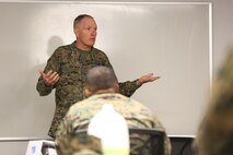 NAVAL SUPPORT FACILITY INDIAN HEAD, Md. – Lt. Gen. Mark A. Brilakis, Commander of U.S. Marine Corps Forces Command, MARFORCOM, received a tour of Naval Support Facility Indian Head and Annex Stump Neck during his visit with MARFORCOM subordinate element Chemical Biological Incident Response Force, CBIRF, Nov. 30, 2017. During his visit he received briefs from CBIRF command staff, toured facilities used by CBIRF, talked to CBIRF Marines and Sailors, and received a demonstration of the response force’s capabilities in case of a crisis. (Official USMC Photos by Staff Sgt. Santiago G. Colon Jr.)