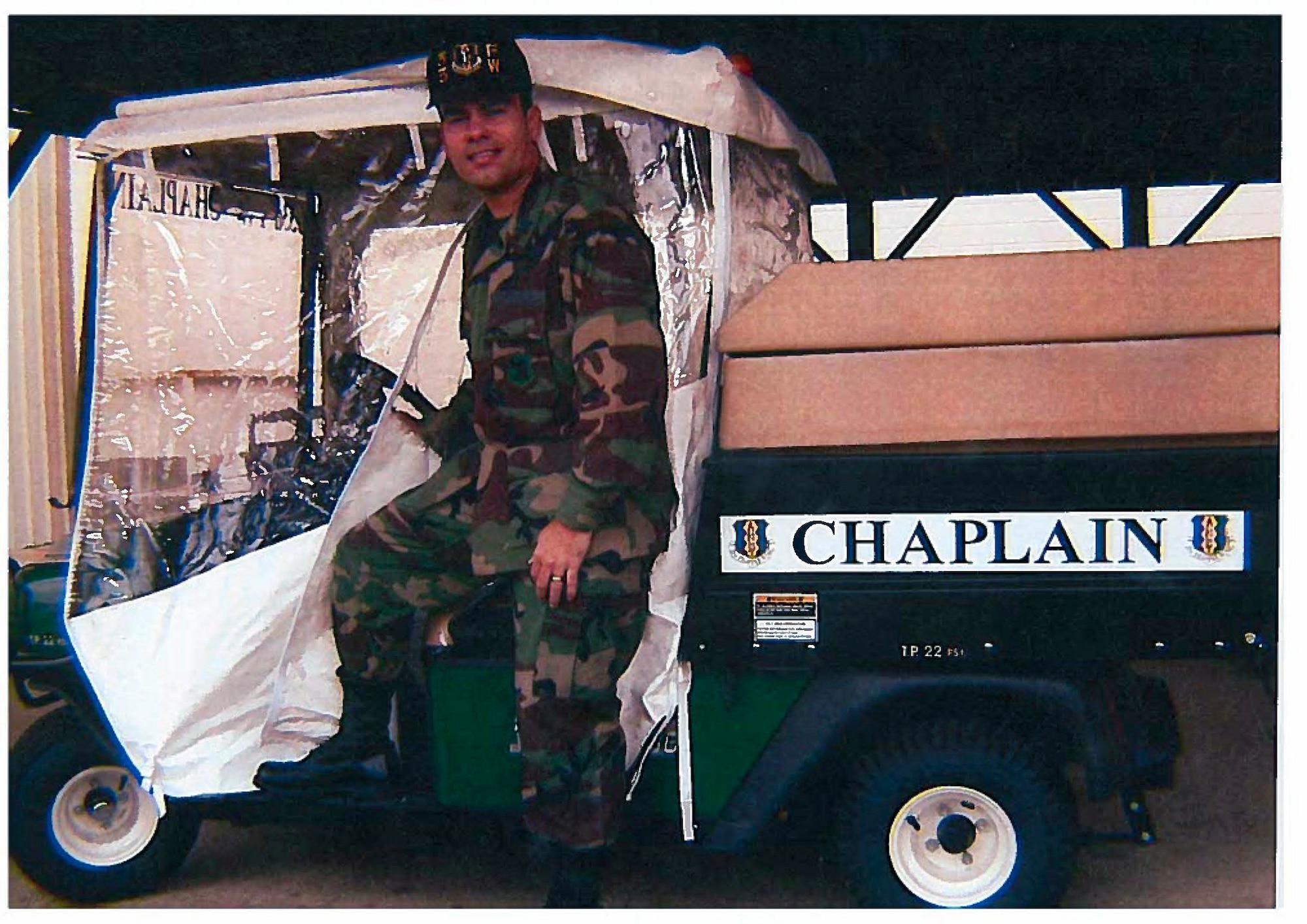 Chaplain Ismael Rodriguez at his first Active Duty base in Eglin Air Force Base, Florida. (Courtesy Photo)