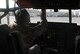 Staff Sgt. Anthony Single, 455th Expeditionary Aircraft Maintenance Squadron crew chief, resets flight controls for the pilots Dec. 5, 2017 at Bagram Airfield, Afghanistan.
