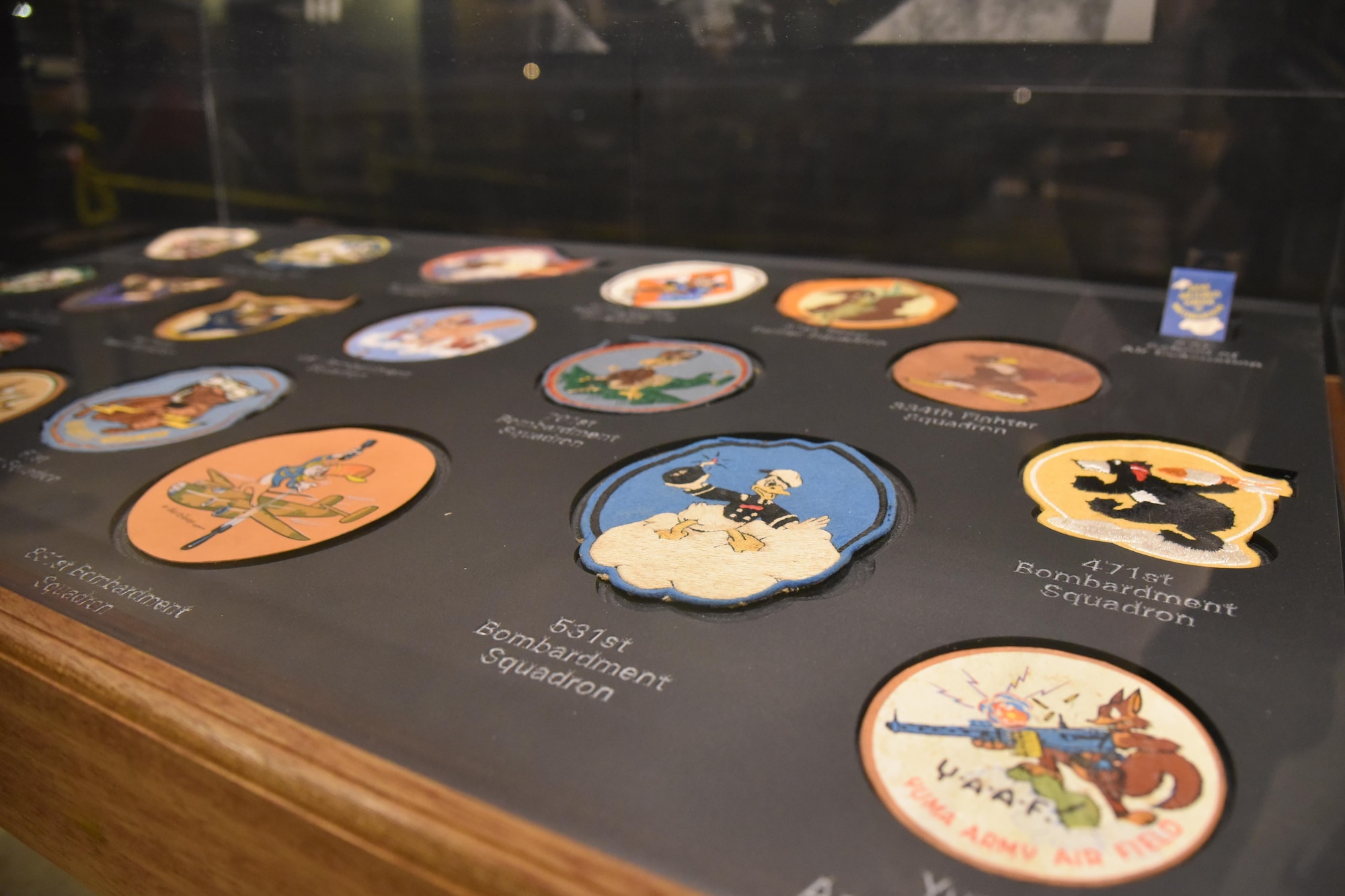 DAYTON, Ohio - The Disney Pins on Wings exhibit in the World War II Gallery at the National Museum of the U.S. Air Force. (U.S. Air Force photo)