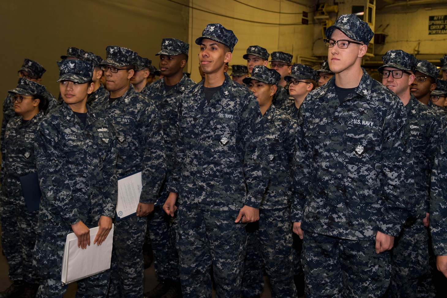 USS Bonhomme Richard (LHD 6) Frocks Newly Advanced Petty Officers