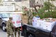 U.S. Army Soldiers assigned to the 128th Aviation Brigade load boxes full of toys onto a truck in support of the U.S. Marine Corps’ Toys for Tots program at Joint Base Langley-Eustis, Va., Dec. 6, 2017.