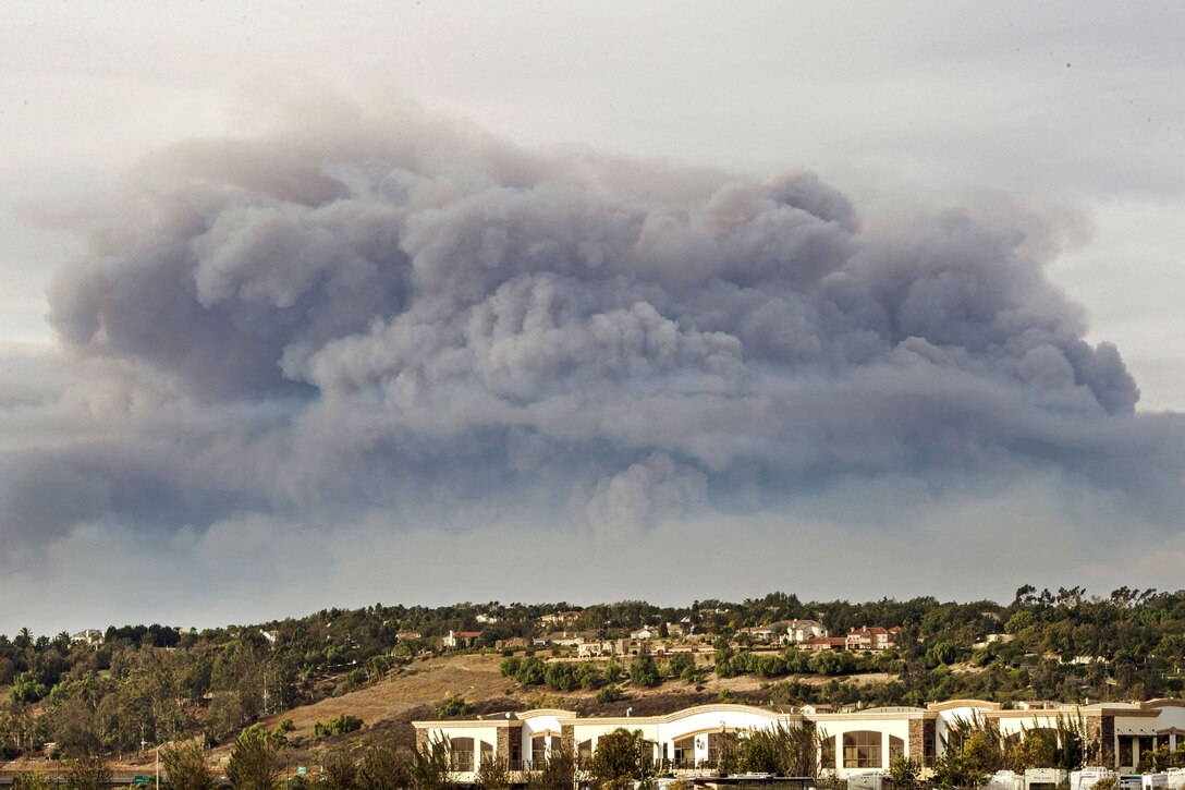 Smoke from the Thomas Fire in Ventura County, Calif., billows into the sky.
