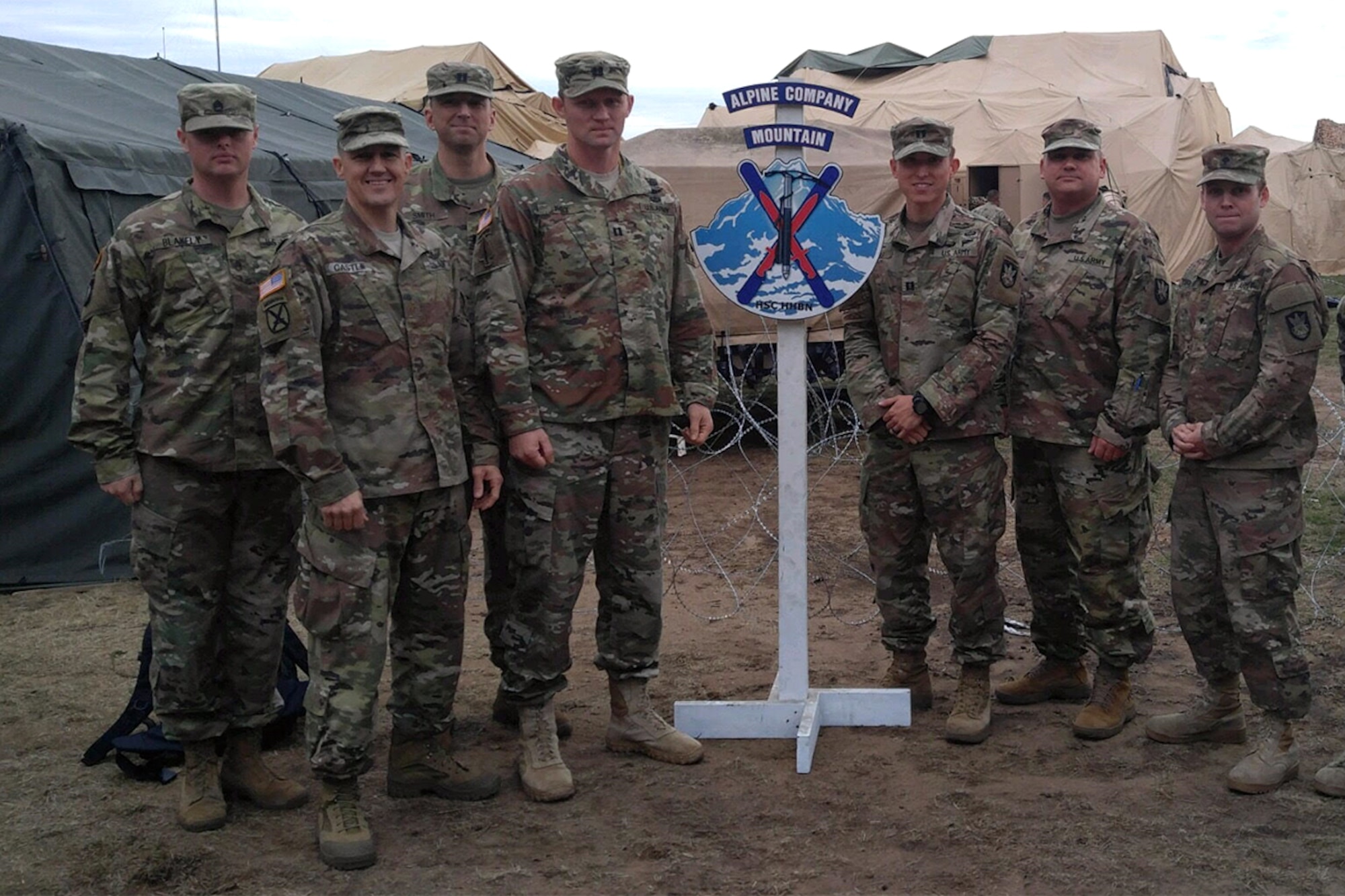 Army Space Support Team 1 and the 10th Mountain Division Space Support Element pose for a group photo following Warfighter Exercise 18 in October.