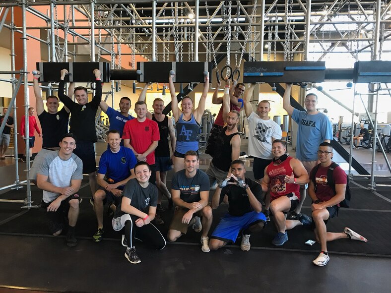 All of the Alpha Warrior competitors pose for a group picture at Nellis Air Force Base, Nev., October 2017. Competitors came from four different bases to compete in the games.