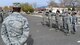 Staff Sgt. Nicholas Garcia, Airman Leadership School flight instructor, observes students practice for the drill evaluation at Kirtland Air Force Base, Nov. 30. Garcia, a member of the 377th Force Support Squadron, has instructed and mentored more than 350 students.