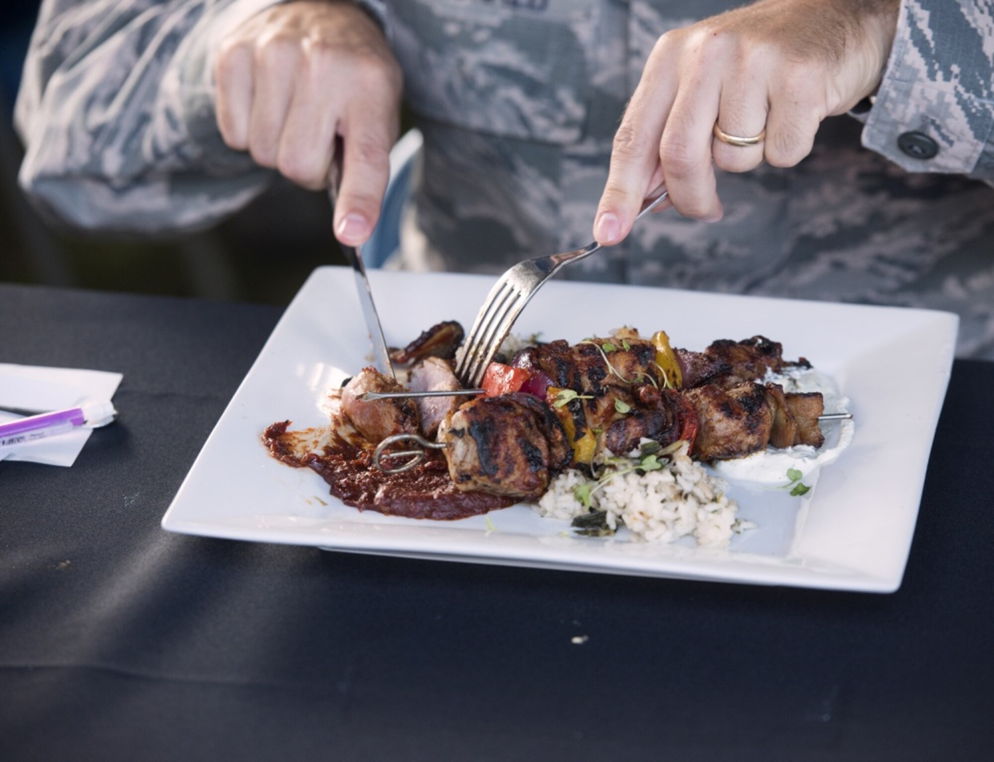 Diverting your attention away from food and focus on other activities is one of many ways to avoid gaining weight during the holiday season. The Civilian Health Promotions Services can help keep you on track and will offer a "Healthy for the Holiday" class on Dec. 19 at 11:30 a.m. (U.S. Air Force Photo/Rich Oriez)