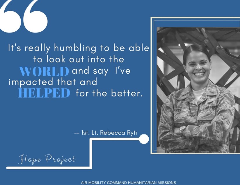 1st Lt. Rebecca Ryti is the 437th Aerial Port Squadron air freight flight commander. She Ryti managed almost 100 Airmen at Joint Base Charleston, S.C., in charge of receiving and palletizing equipment for three hurricane relief operations.