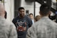 Professional athlete, Herschel Walker, speaks to Airmen Dec. 5, 2017, at the 436th Aerial Port Squadron on Dover Air Force Base, Del. Walker shared stories of his personal struggle with mental health and told the Airmen it’s ok to seek help. (U.S. Air Force photo by Staff Sgt. Aaron J. Jenne)