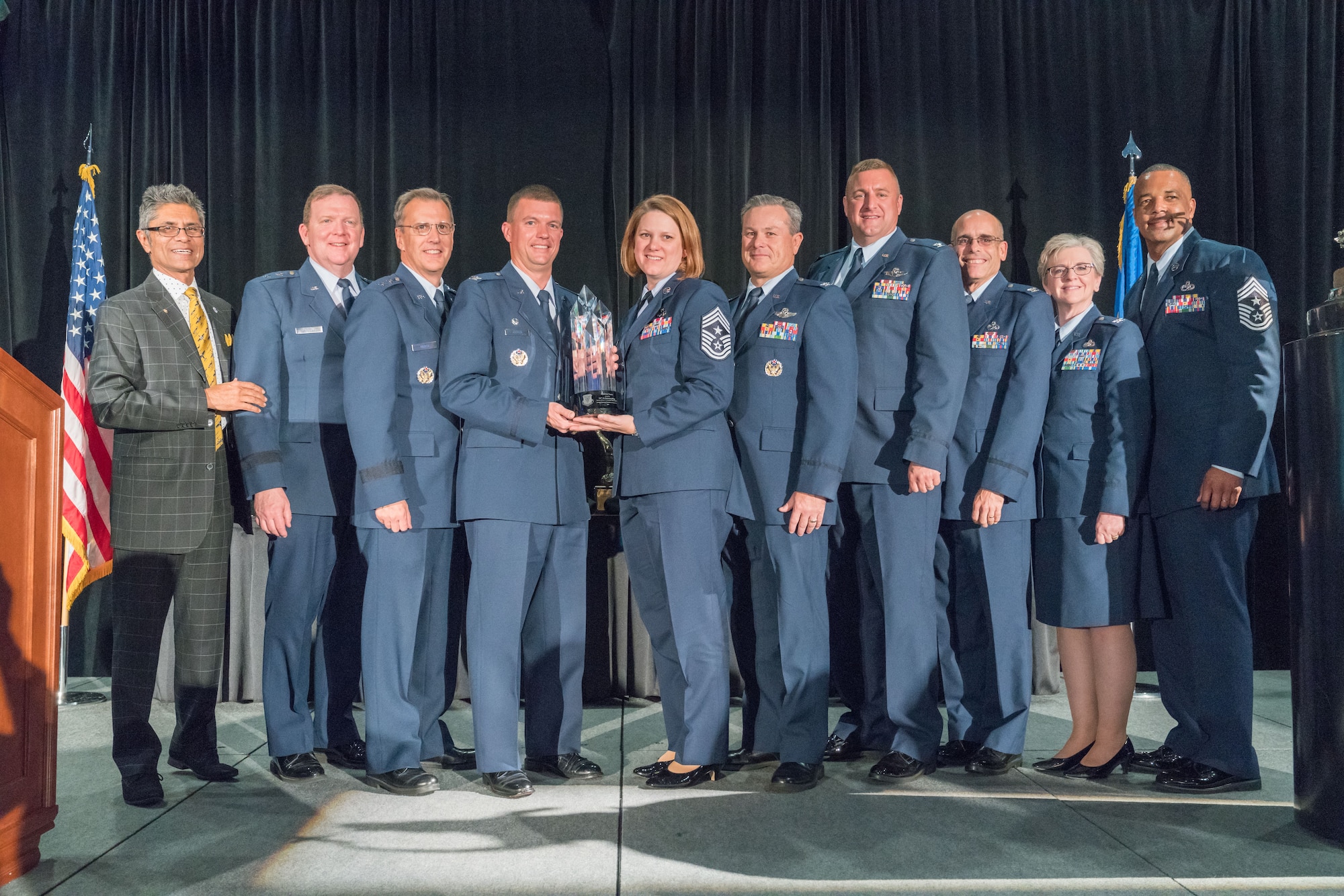 During the 19th annual Raincross Awards dinner in Riverside, Calif., the 916th ARW was honored with the 2017 Raincross Trophy. This award recognizes the 916th ARW for their outstanding accomplishments and celebrates the wing as the best wing in Fourth Air Force.