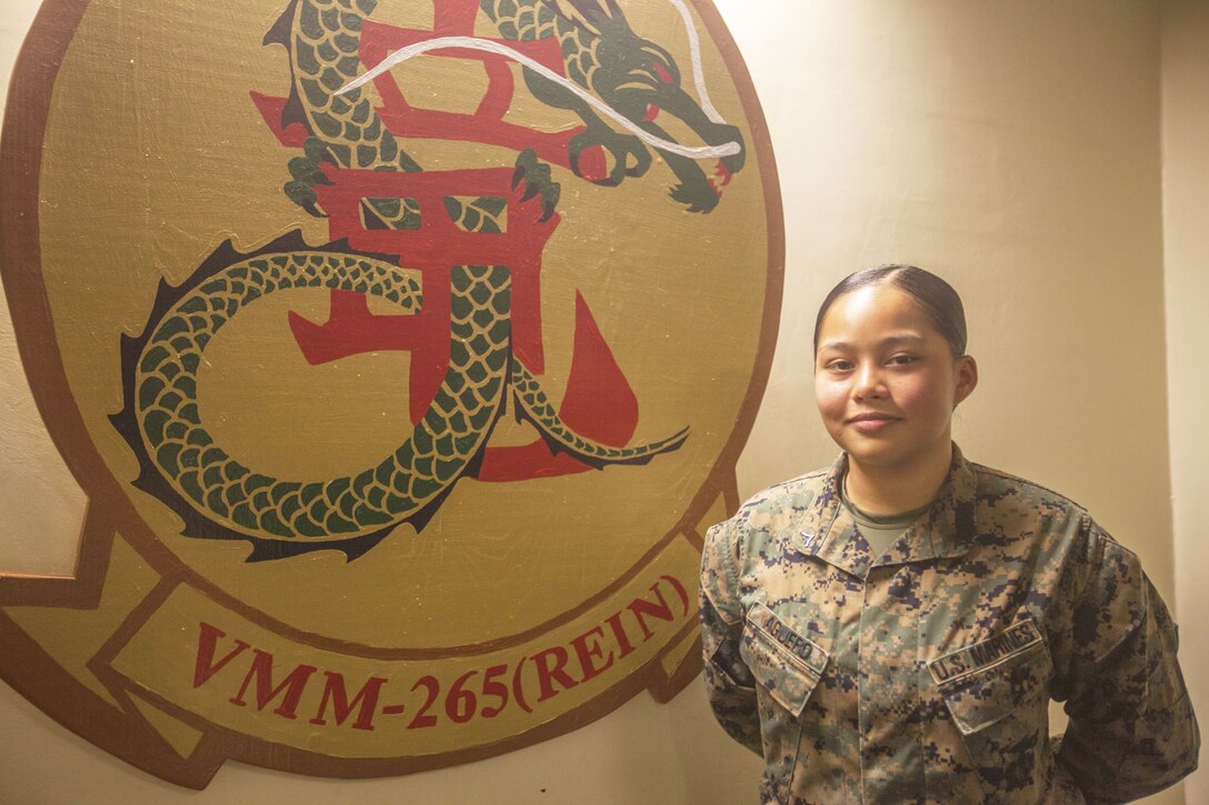 A Marine poses for a photo in Japan.
