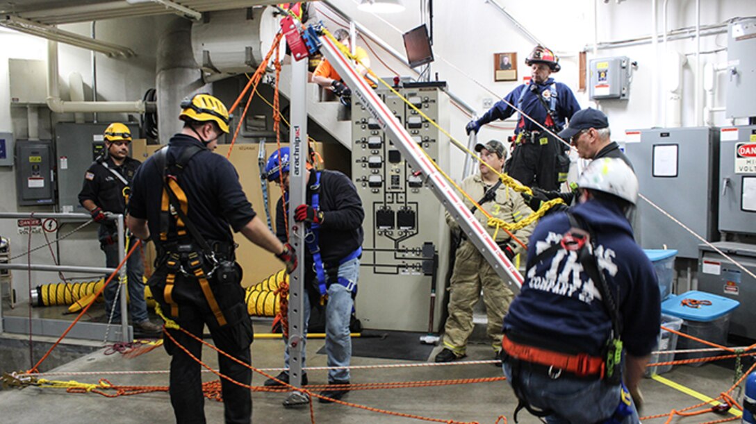 Corps staff and local partners participated in a joint, full-scale emergency response exercise at Jennings Randolph Lake, located between Garrett County, Maryland, and Mineral County, West Virginia, on Saturday, Oct. 28, 2017.