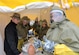Seaman Devin Davis, right, a hospital corpsman serving at Naval Health Clinic Charleston, gives NHCC’s Decontamination Team Chief a thumbs up, signifying that the mock patient has been decontaminated and can be moved to the treatment facility during a simulated chemical, biological, radiological or nuclear incident Dec. 7 at NHCC. Davis and fellow NHCC Sailors participated in First Receiver Operations Training, during which, participants practiced dressing in their Hazardous Material (HAZMAT) suits, setting up a decontamination tent, and decontaminating and triaging patients. From left to right: Thomas Bocek, Master Instructor from DECON, LLC.; hospitalman corpsmen Petty Officer 3rd Class John Davenport, Petty Officer 3rd Class Patrick Cope, Seaman Dimosthenis Gerogiannis, Seaman Apprentice Rowdy Nelson, Seaman Tracy Lyscott and Davis.