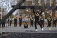 Soldiers gathered outside of Anderson Field House at Fort Eustis for the unveiling of their new obstacle course known as the Battle Rig, Dec. 12.